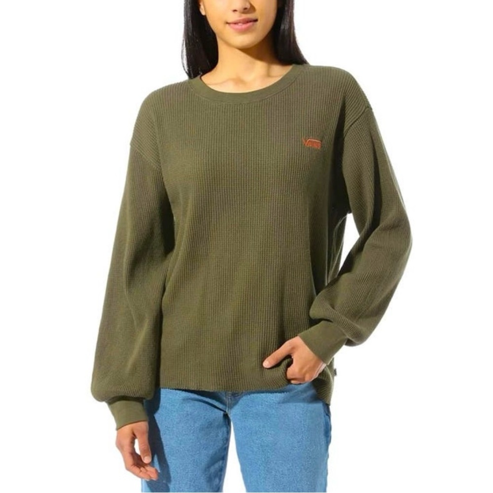 Vans Womens Lorraine Long Sleeve Thermal Olive Green thermal size XS